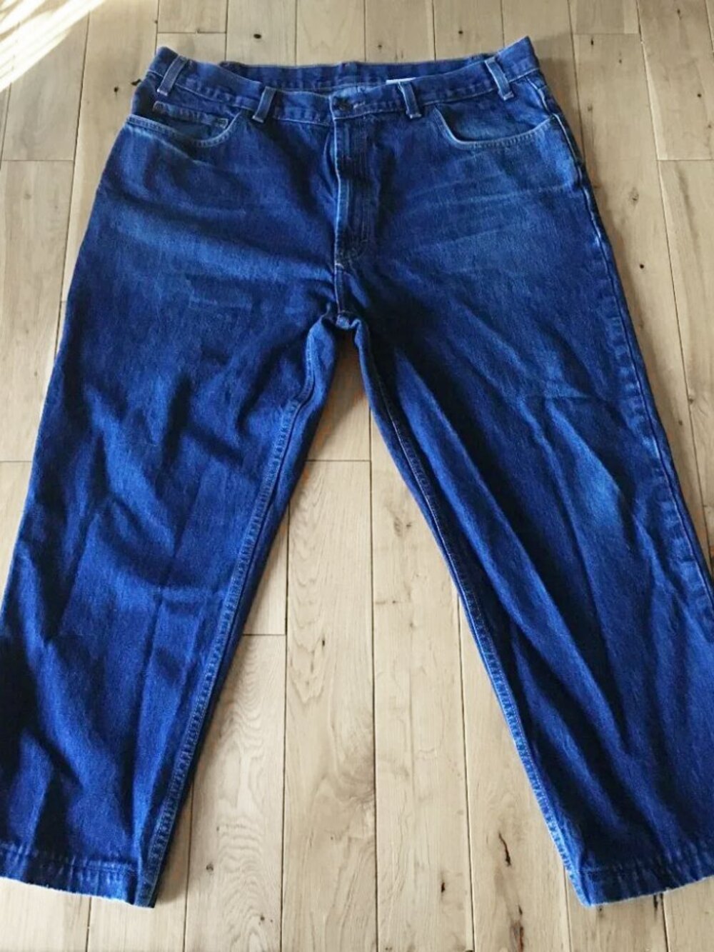 VTG Kirkland Signature Robust Blue Denim 100% Cotton Jeans 40 x 32